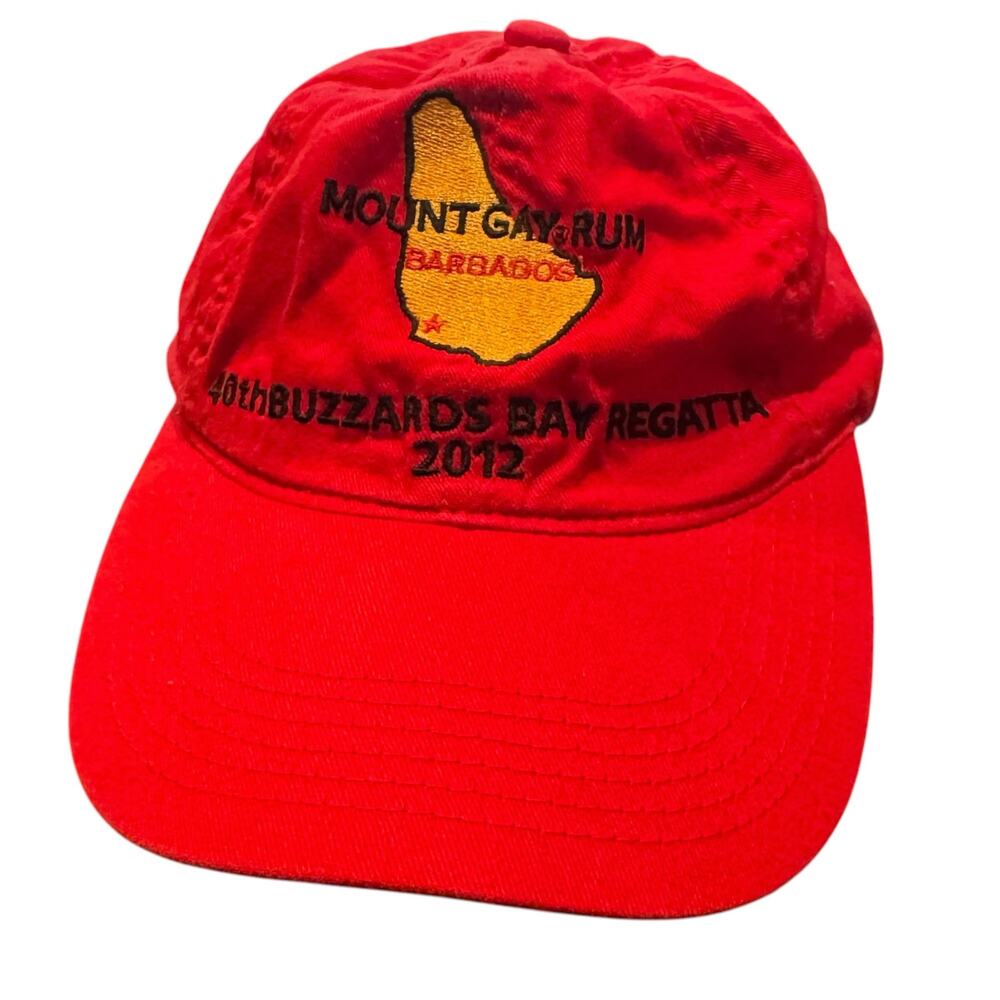 Mount Gay Rum 2012 40th Buzzards Bay Regatta Red Embroidered Baseball Hat Cap